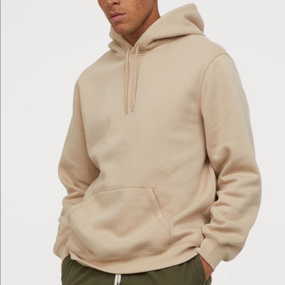 H&M Beige Hoodie Sweatshirt